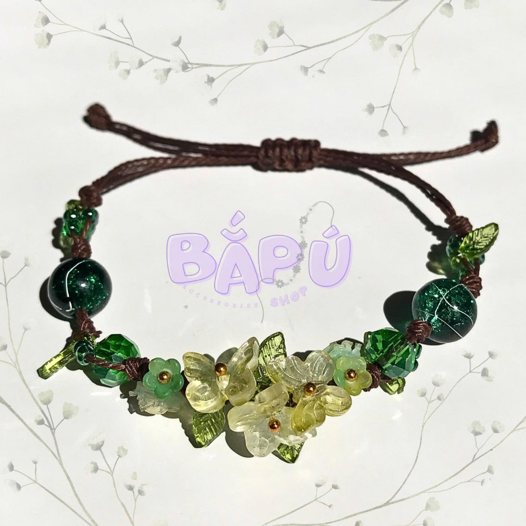 [Bắp Ú] Vòng tay handmade, vòng tay dây rút Bướm may mắn {MV05}