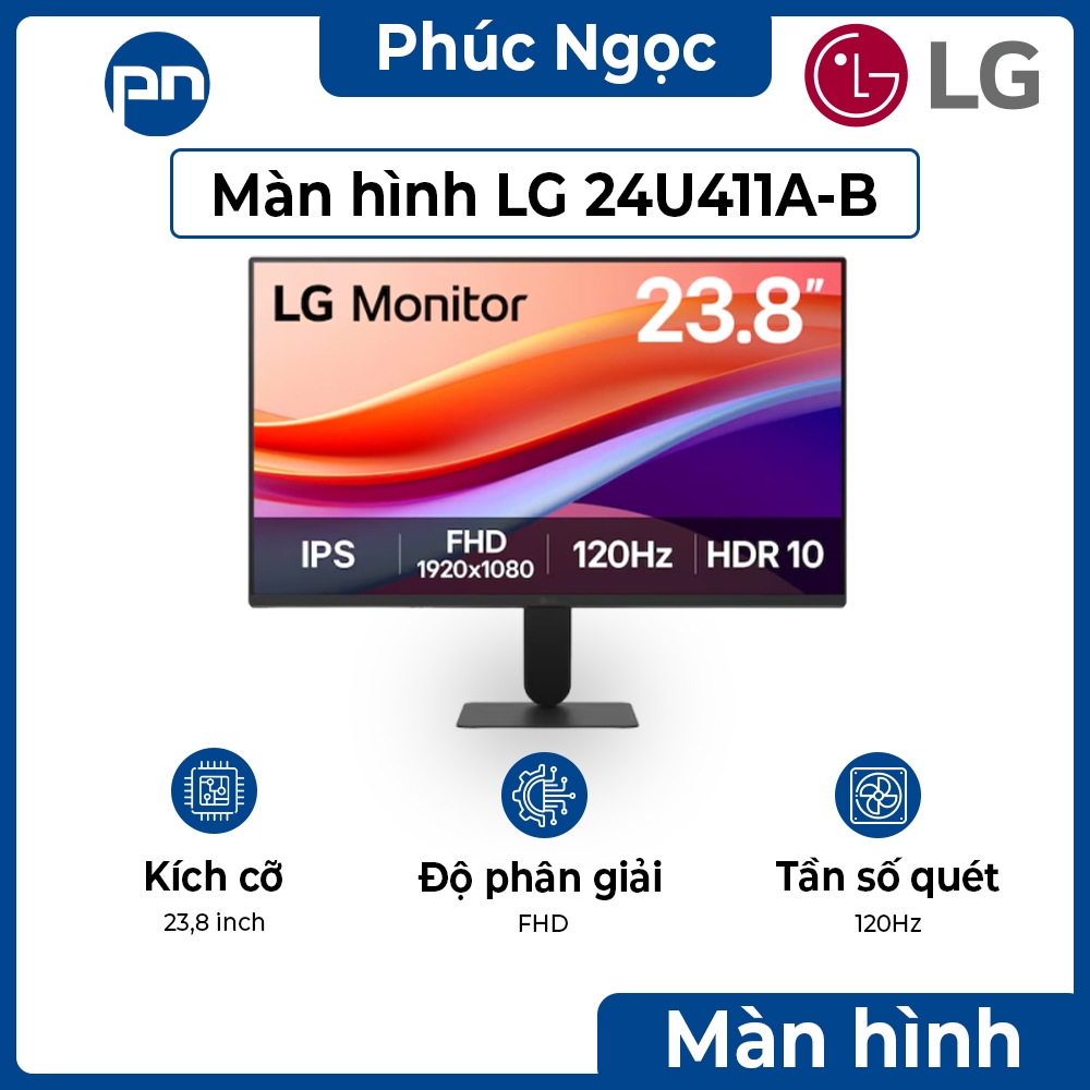 Màn hình LG 24U411A-B, màn hình máy tính chính hãng LG 24 inch - Phúc Ngọc Computer