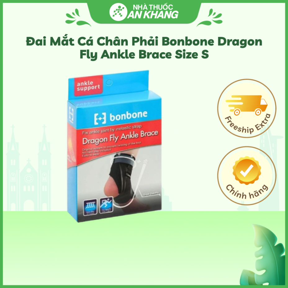 Đai mắt cá chân phải Bonbone Dragon Fly Ankle Brace size S