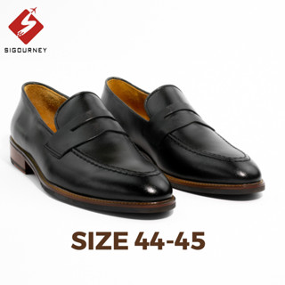   SIZE 44-45  Giày Tây Nam Đế Phíp Gỗ Cao Cấp Lót Da Thảo Mộc SIGOURNEY Size Lớn Bảo Hành 18 Tháng 