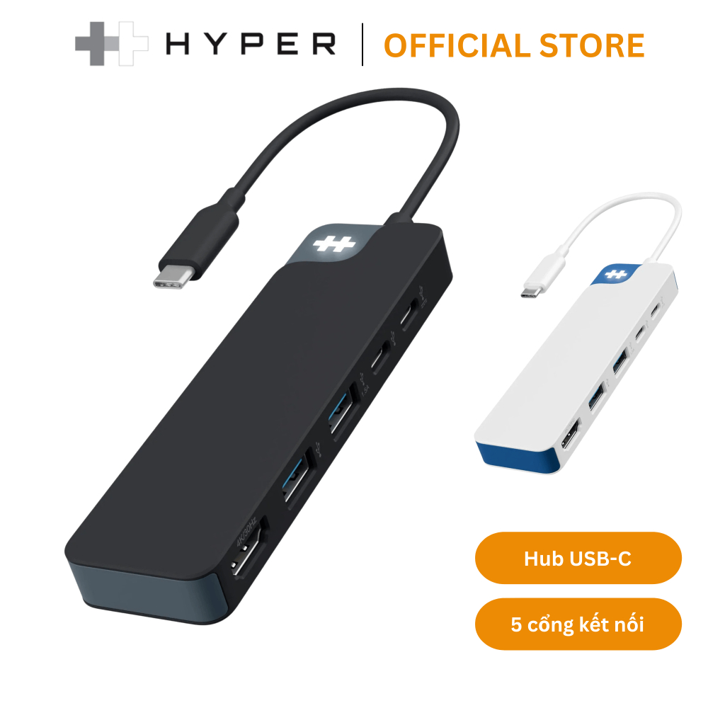 Hub chuyển đổi 5 cổng HyperDrive Flex cổng chuyển USB-C cho Macbook/Laptop/PC chính hãng- HD4101