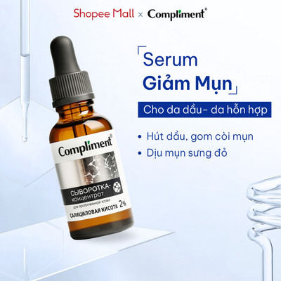 Serum Compliment Salicylic Acid 2% Giảm Mụn, Kiềm Dầu Và Hỗ Trợ Thu Nhỏ Lỗ Chân Lông 27ml