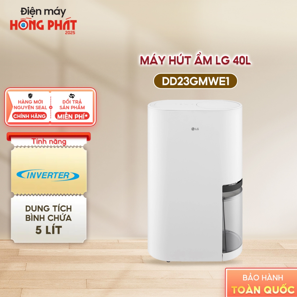 Máy Hút Ẩm LG Dual Inverter Mojave 40L DD23GMWE1.ABAE