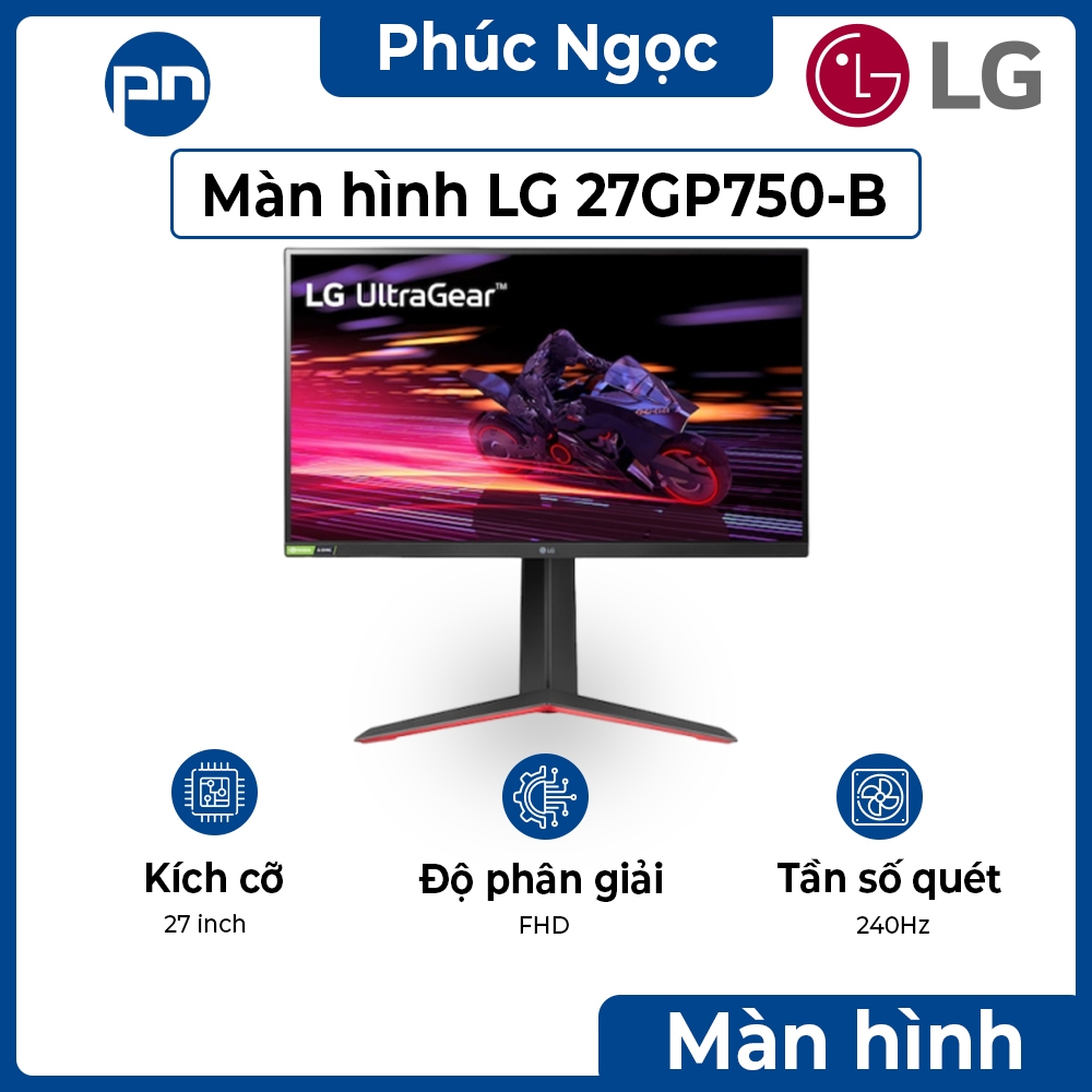 Màn hình LG 27GP750-B UltraGear, màn hình LG chính hãng 27 inch - Phúc Ngọc Computer