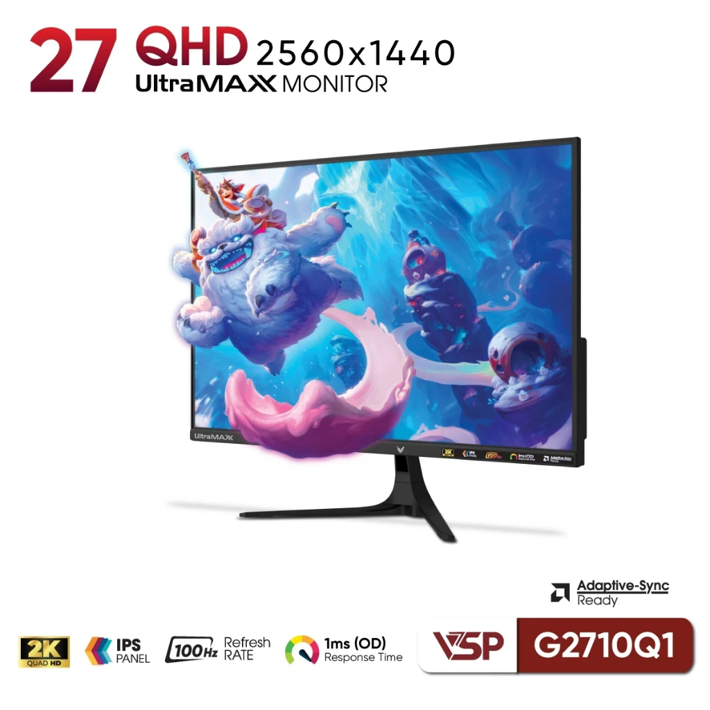 Màn hình VSP G2710Q1 (27 inch/QHD/IPS/100Hz/1ms)