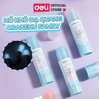 Hồ Khô Keo Dán Dạ Quang Deli Obakenu Family Keo Dán Có Thể Phát Sáng Rửa Được Siêu Dính Nhanh Khô An Toàn Cho Bé