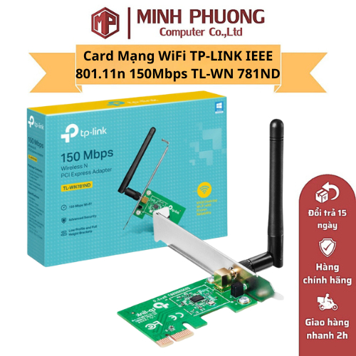 Card Mạng WiFi TP-LINK IEEE 801.11n 150Mbps TL-WN 781ND - Hàng Chính Hãng