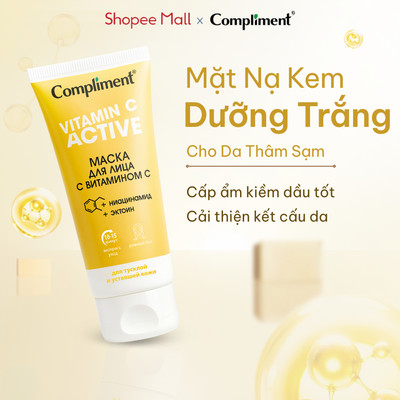 Mặt Nạ Kem Vitamin C Compliment Cấp Ẩm, Dưỡng Trắng, Mờ Thâm, Niacinamide Làm Đều Màu Da 75ml