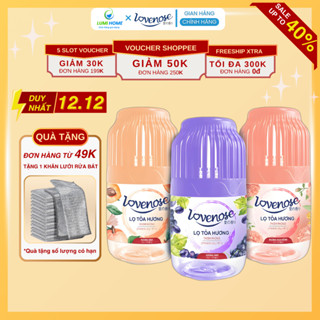  Lọ tinh dầu tỏa hương thơm LOVENOSE thế hệ mới 180ml Sáp thơm tự nhiên dễ chịu khử mùi nhà vệ sinh 