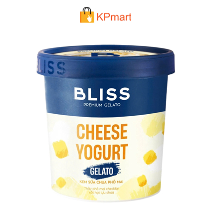 Kem sữa chua phô mai Bliss Premium Gelato Cheese Yogurt 473ML