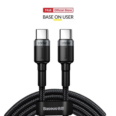Cáp sạc nhanh PD100W Baseus Cafule TypeC to TypeC dây nylon bện dù, dài 1m/2m dùng cho laptop,máy tính,...