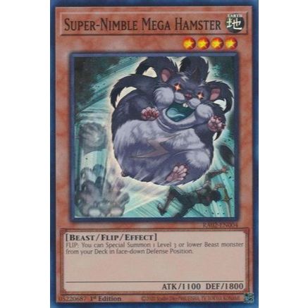 [ Thẻ Yugioh Chính Hãng TCG-US ] Super-Nimble Mega Hamster (RA02-EN004)