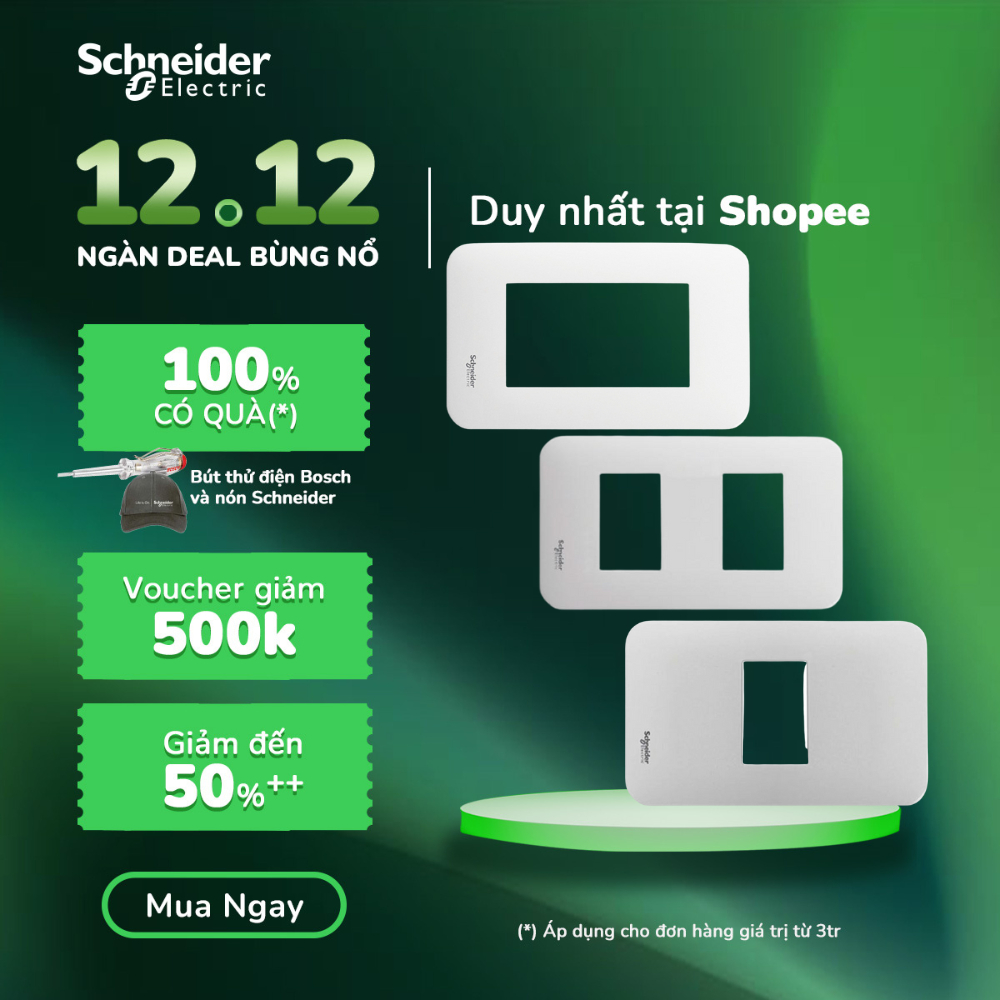 Mặt công tắc ổ cắm| Mặt cho thiết bị size S M L dòng S-flexi Trắng - Schneider Elictric - FG1051_WE 