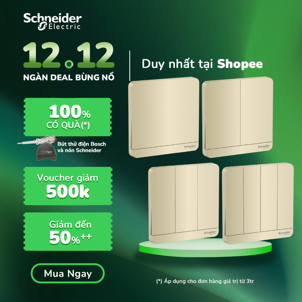 Bộ công tắc 1 chiều có LED 16AX dòng AvatarOn E8331L1LED_WE_G19 E8332L1LED_WE_G19 E8333L1LED_WE_G19 