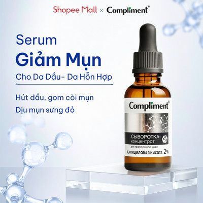 Serum Compliment Salicylic Acid 2% Giảm Mụn, Kiềm Dầu Và Hỗ Trợ Thu Nhỏ Lỗ Chân Lông 27ml