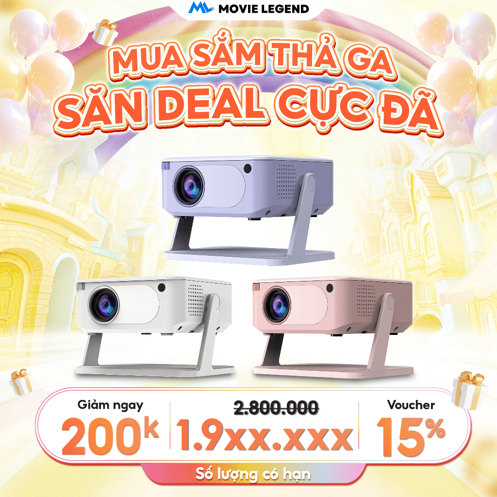 [ HOT 2025 ] Máy Chiếu M3 MiniGo - Máy Chiếu Movie Legend