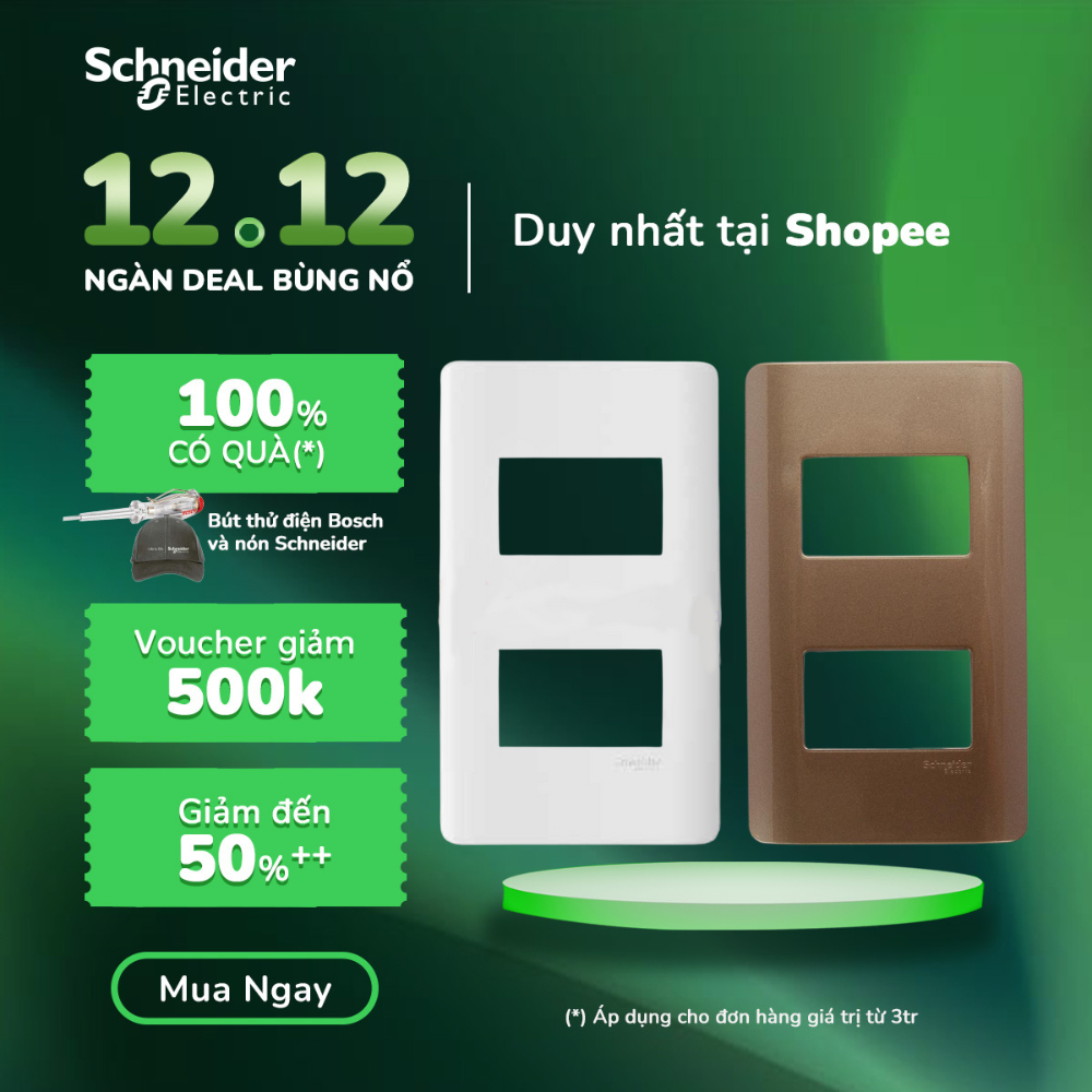 Mặt che cho 2 thiết bị size S dòng Zencelo A - Schneider Electric - A8402S_WE_G19 A8402S_SZ_G19