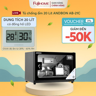 Tủ hút ẩm điện tử mini ANDBON AB-21C Nhập Khẩu cao cấp, Tủ chống ẩm bảo quản kỹ thuật số khóa