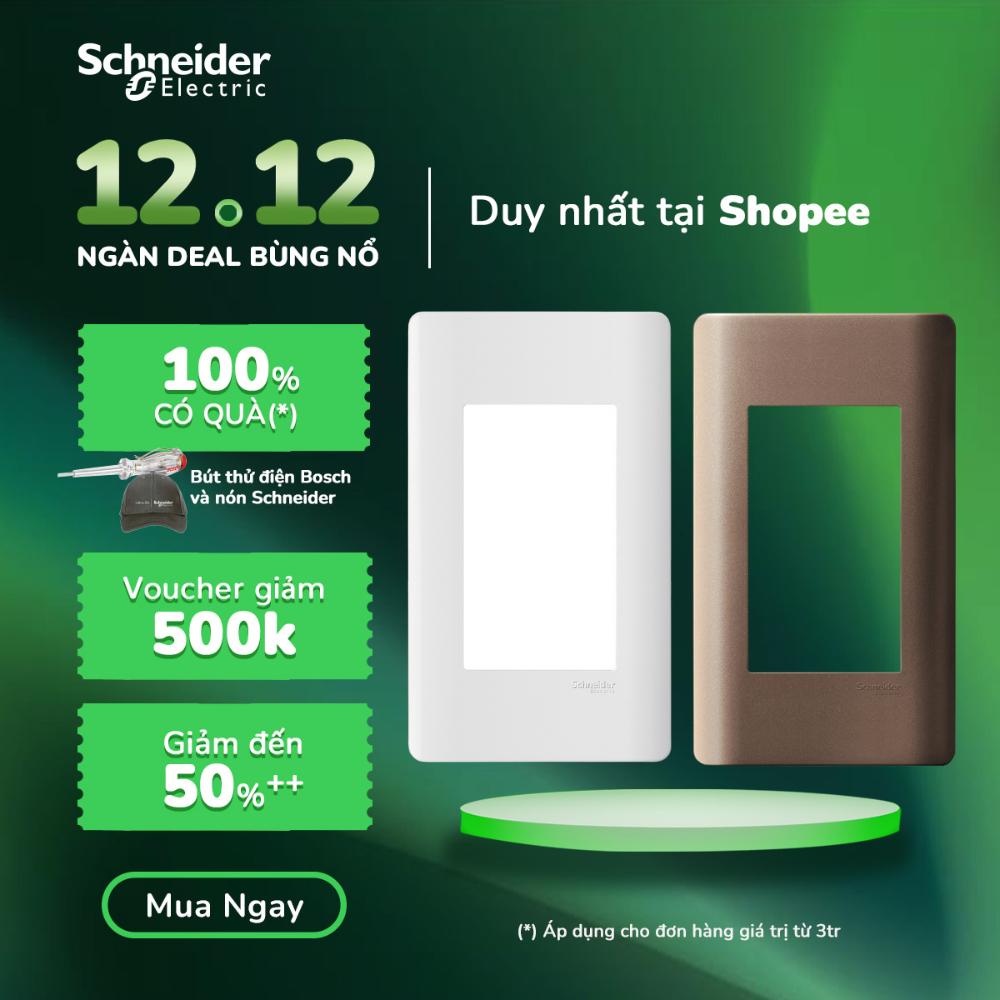 Mặt che cho 3 thiết bị size S/ 2 thiết bị size M/ 1 thiết bị size L dòng Zencelo Schneider A8401L_WE