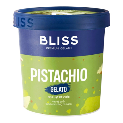 Kem hạt dẻ cười Bliss Premium Gelato Pistachio (473ML)