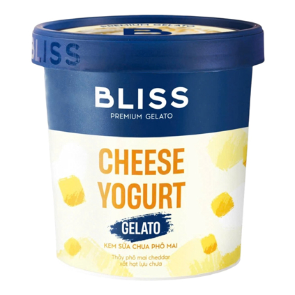 Kem sữa chua phô mai Bliss Premium Gelato Cheese Yogurt (473ML)