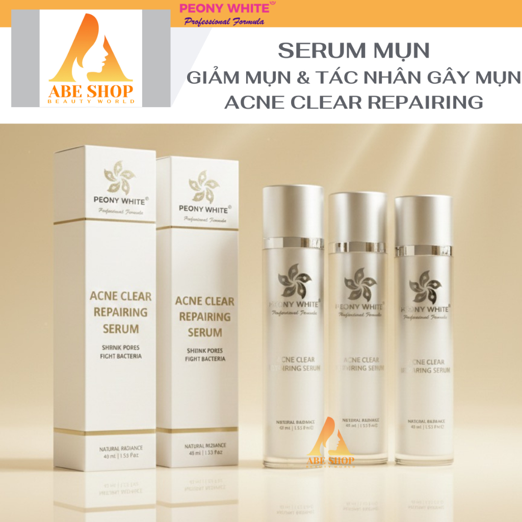 Serum Mụn Peony White – Acne Clear Repairing Serum – Giảm Mụn, Se Khít Lỗ Chân Lông – 45ml
