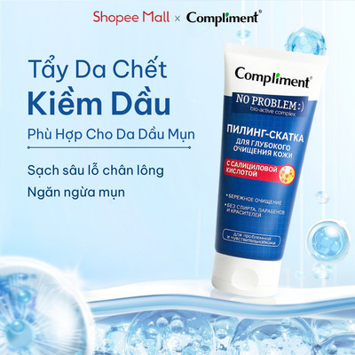 Gel Tẩy Tế Bào Chết Mặt Compliment Sạch Sâu, Kiềm Dầu, Đều Màu & Dịu Nhẹ Cho Da Mụn 80ml
