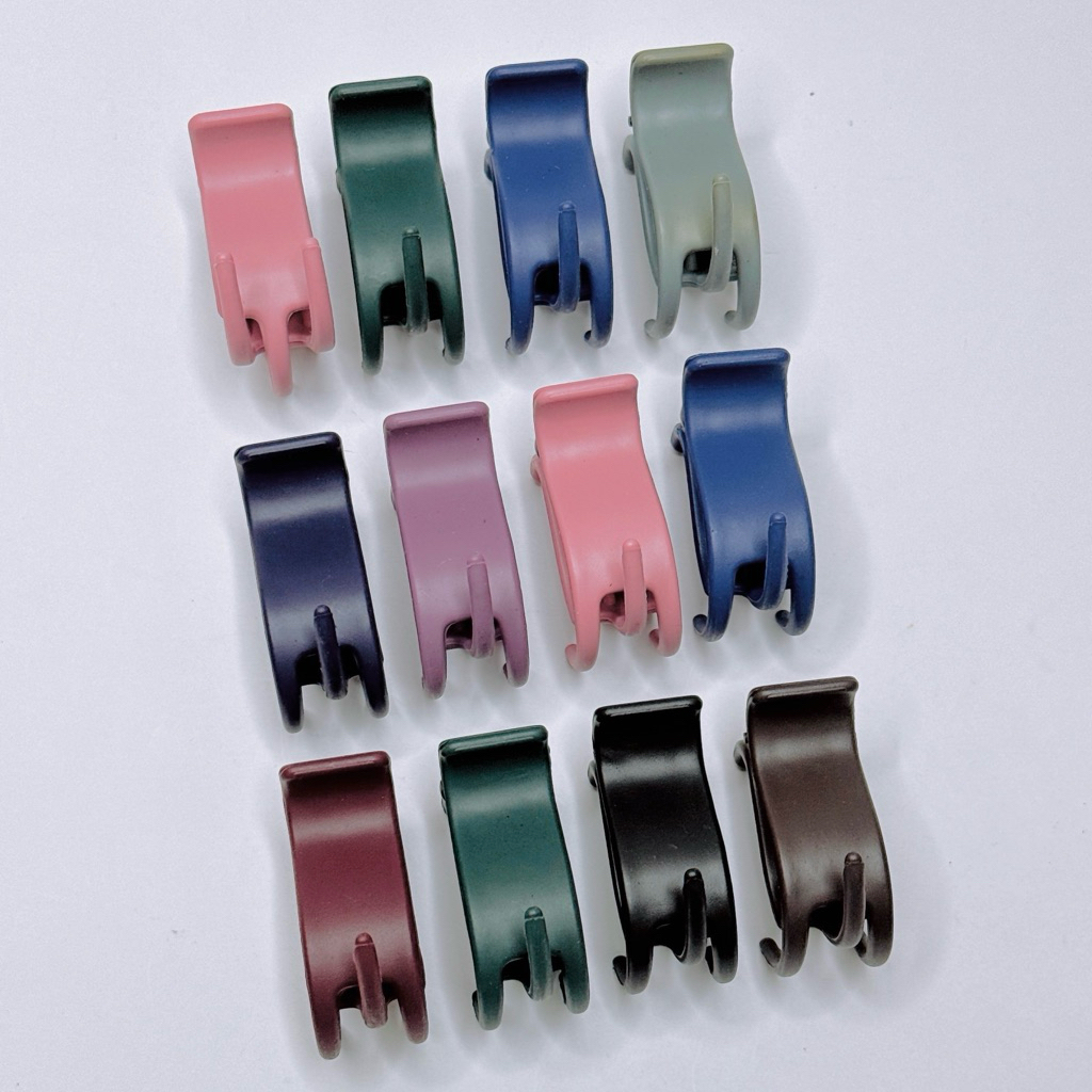 Sỉ 12 Kẹp Tóc Càng Cua 3 Răng Nhựa Nhám Đủ Màu JoeyShop268