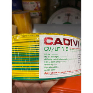 [giá 50 mét] Dây điện cadivi CV1.5 đơn 7 sợi lõi đồng chính hãng