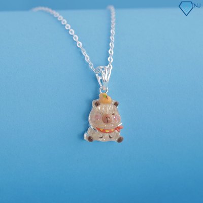 Dây chuyền bạc nam hình capybara đáng yêu DCT0129 - Trang Sức TNJ