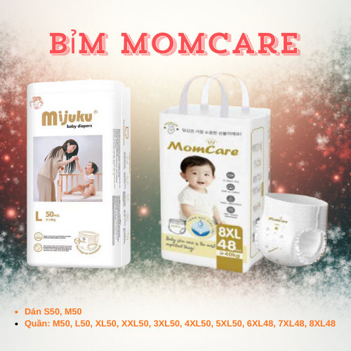 (Freeship- 2b) THAY MẪU  BỉmTã dán/Quần Cao Cấp MIJUKU/MOMCARE  S100 M100 Q M100, L100, XL100, XXL10