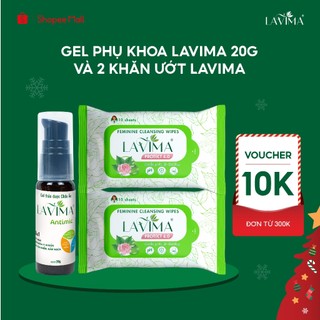  MUA 1 TẶNG 2  Gel Phụ Khoa Nữ Lavima Antimic Thảo Dược 20g Tặng 2 Gói Khăn Ướt Vệ Sinh Vùng Kín 4.0 