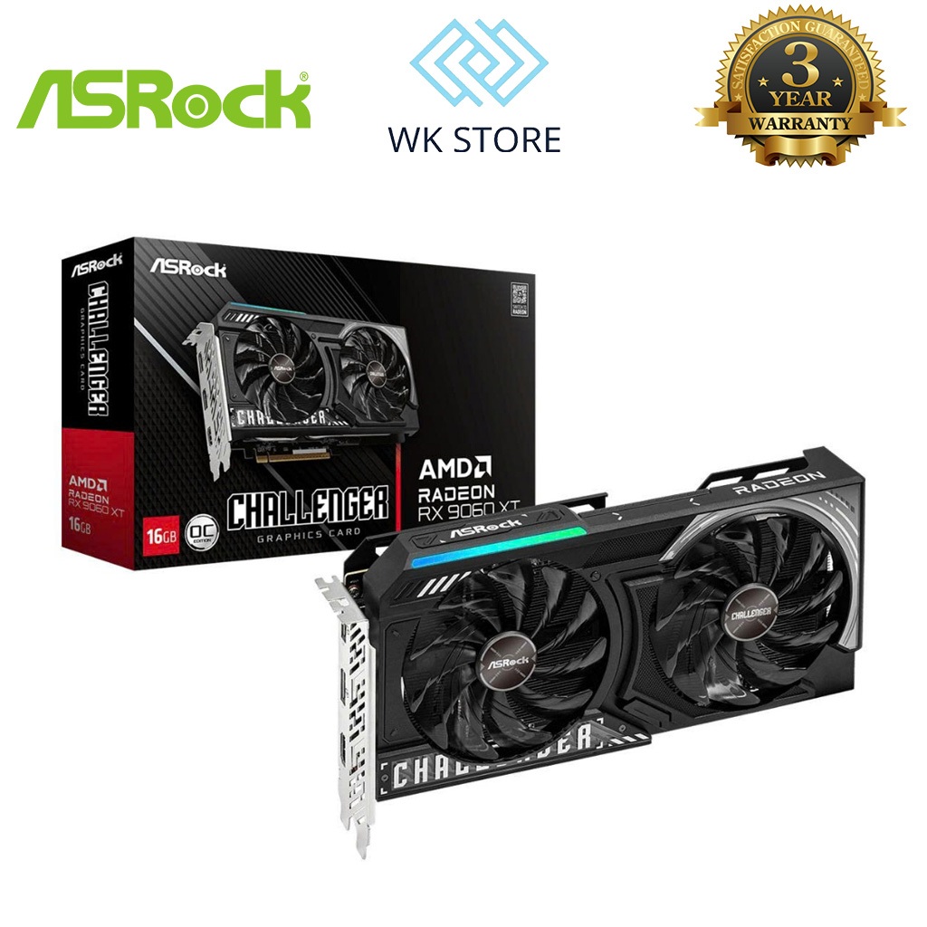 VGA AsRock Radeon RX 9060 XT Challenger 16GB OC Mới BH 36T