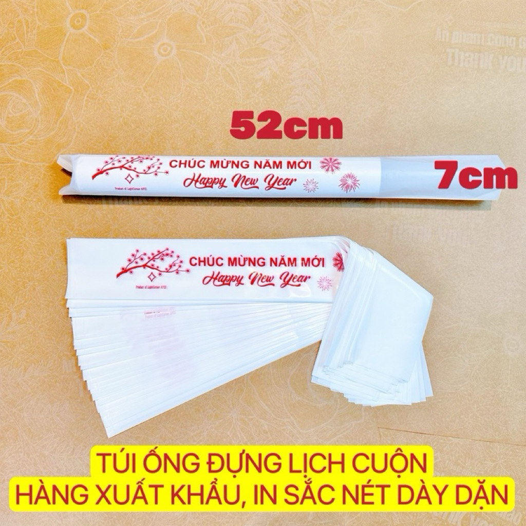 SỈ 1000 TÚI ỐNG ĐỰNG LỊCH, TÚI PE ĐỰNG LỊCH CUỘN 2026