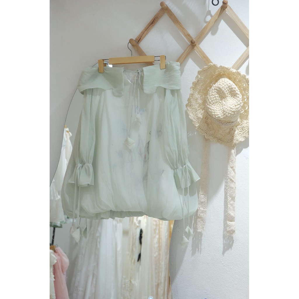 [PASS] Pass váy xanh Aguja size M new tag (ảnh thật và ảnh mẫu aguja mang)