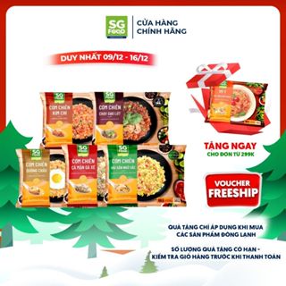   Đông lạnh  Combo 5 Gói Cơm Chiên Đủ Vị SG Food 200G  Dương Châu Hải Sản Cá Mặn Gà Xé Kim Chi Gạo Lứt Chay  