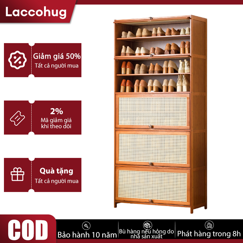 Bamboo Living Mall Tủ dép Tủ giày giá giày ngăn kéo tủ giày giá giày tủ giày tủ giày tre khỏe