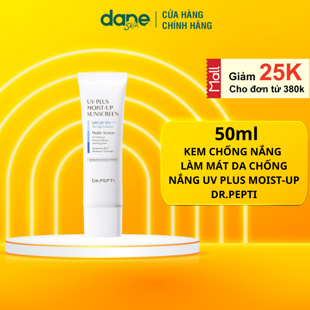 Kem Chống Nắng Dr.Pepti Uv Plus Moist-up Sunscreen SPF 50+ PA++++ Phổ Rộng, Làm Mát, Chống Nắng, Bảo