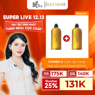   Võ Hà Linh x Lucenbase  COMBO 2 nước tẩy trang hoa cúc LUCENBASE làm sạch cấp ẩm dịu da 500ml 
