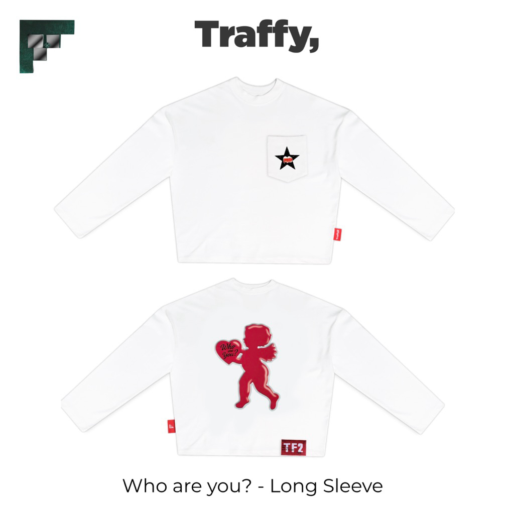 TRAFFY CUPID "who are you" - Áo Thun Tay Dài Form Oval Stargirl/Starboy Cotton 2 Chiều Unisex | BigBuy360 - bigbuy360.vn