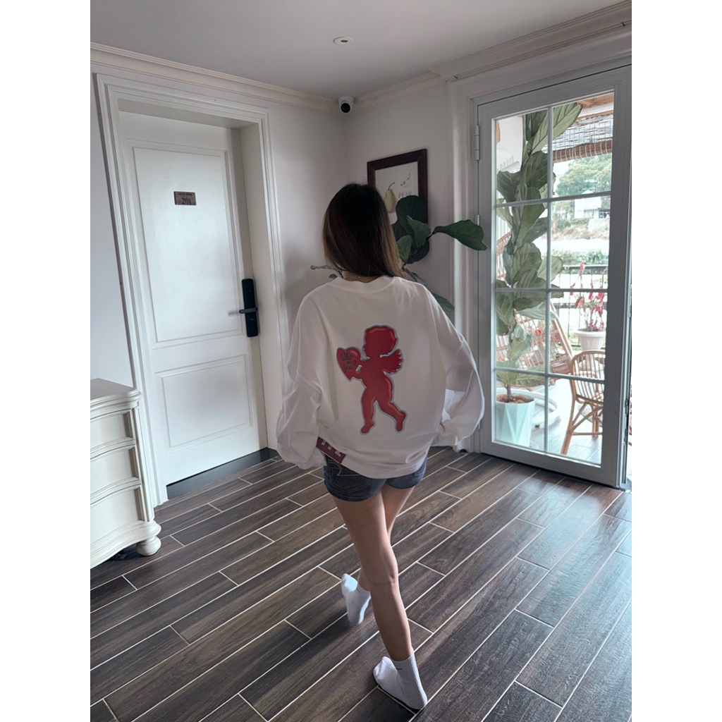 TRAFFY CUPID "who are you" - Áo Thun Tay Dài Form Oval Stargirl/Starboy Cotton 2 Chiều Unisex | BigBuy360 - bigbuy360.vn