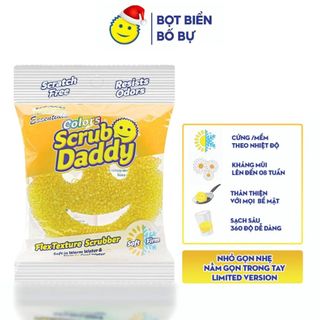 [Bản Mỏng] Miếng Chà Rửa Bọt Biển Scrub Daddy, Miếng Xốp Lau Chùi Đa Năng, Phiên Bản Essentials Vừa Tay Hơn