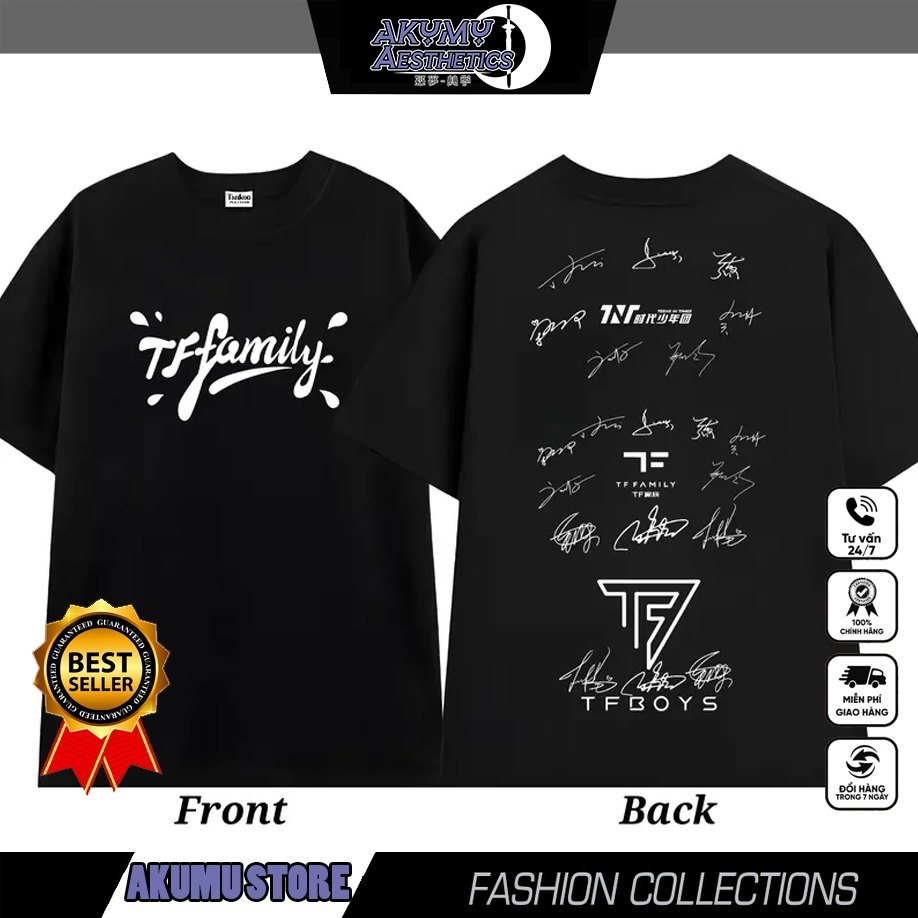 Áo Thun TF FAMILY dành cho Fan đu IDOL CBIZ HOTTREND - I ONLY DATE GƠN PHỐ - BOI PHỐ