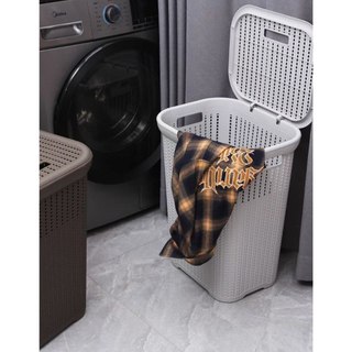 🧺 Giỏ Nhựa Đan PP Nguyên Sinh – Đựng Quần Áo/Đồ Dùng 🎀🇰🇷 Phong Cách Hàn Quốc Premium HOMIE STORE