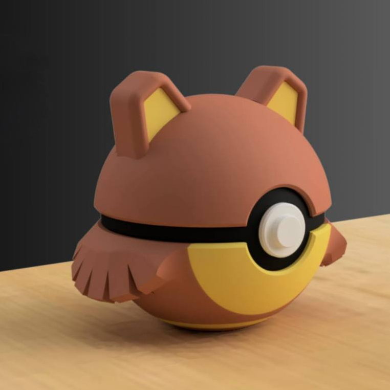 Mô hình Pokeball Ursaring Nhựa Fdm