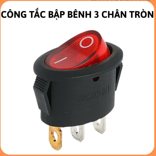 Công tắc bập bênh 3 chân không đèn và có đèn,công tắc rocker,công tắc tròn 3 chân,công tắc on off,cô