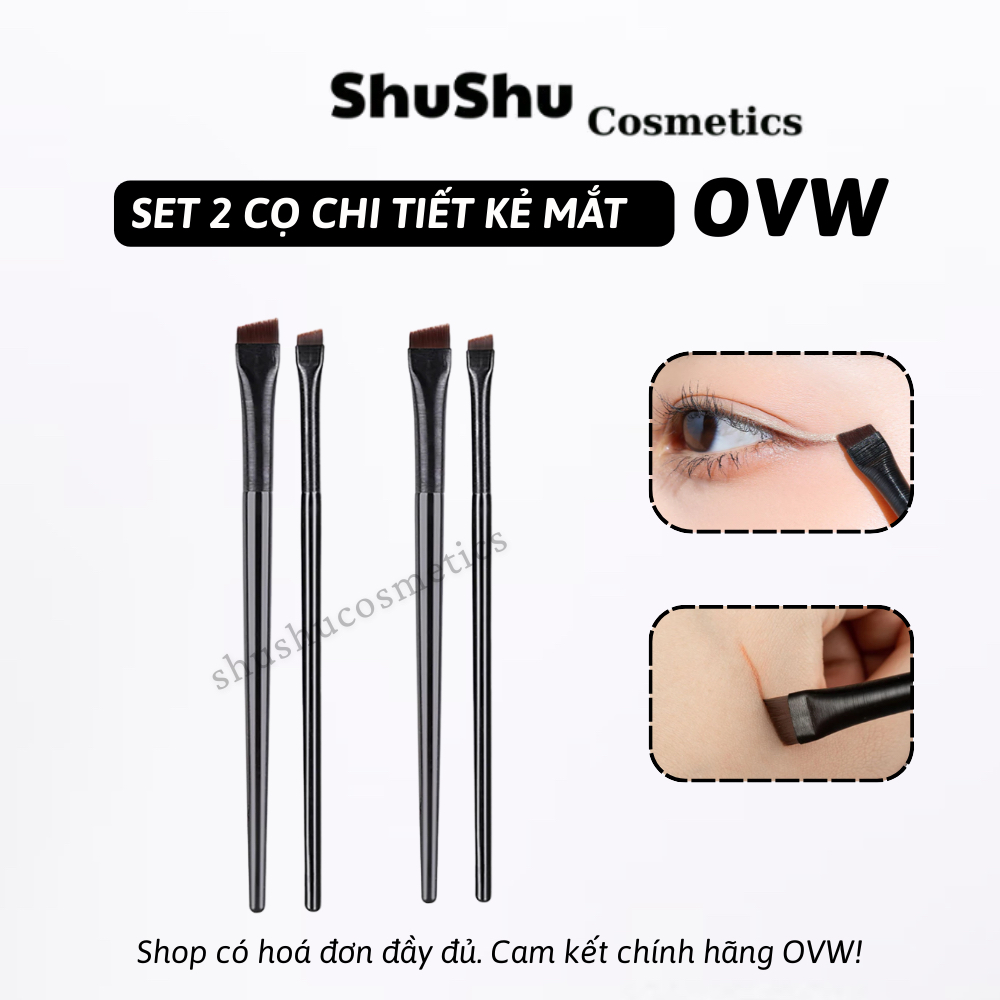 [OVW] Bàn chải trang điểm lông mày HS0102, cọ kẻ mắt trang điểm mắt OVW 2 chi tiết SHUSHU COSMETICS