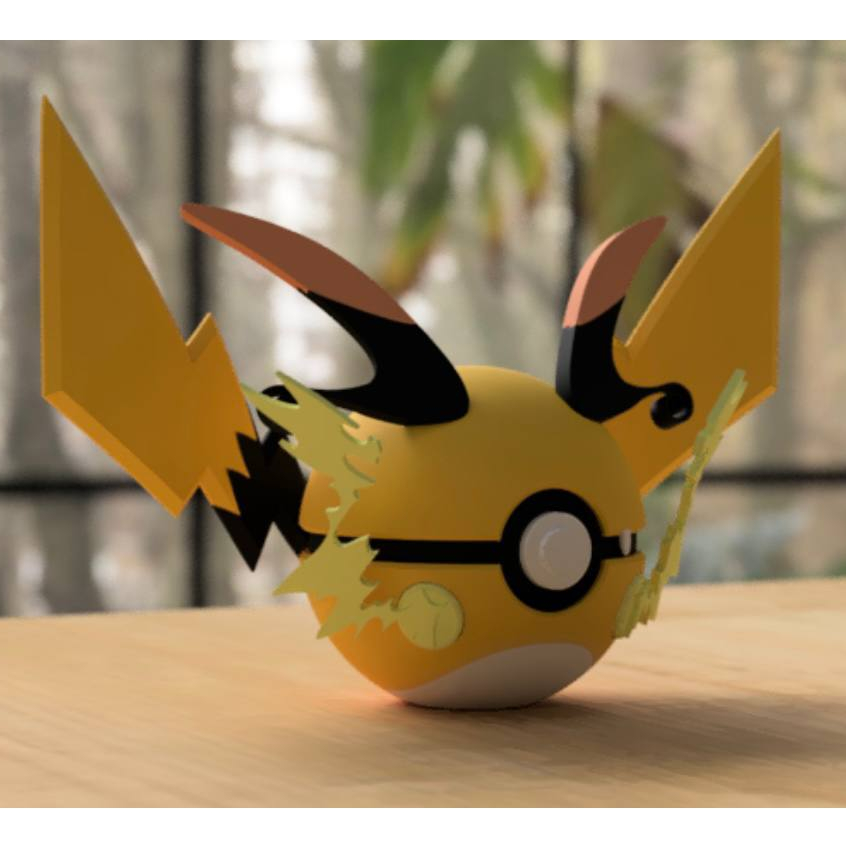 Mô hình Pokeball Raichu nhựa Fdm