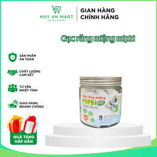 Gạc răng miệng khô Mipbi hộp 30 cái ✔️Rơ lưỡi mipbi làm từ sợi polyester mềm mại an toàn cho trẻ