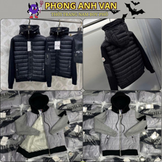  Áo Khoác Phao Nam MoncL Phối Tay Len Dệt Len Quét NfC Cực Nét - Áo Khoác Bomber Nam Nữ Cao Cấp Siêu Nét 